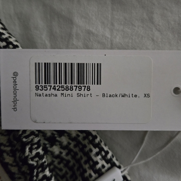 Petal & Pup Classic Black and White Plaid Women's Skort Size XS NWT - Picture 7 of 7